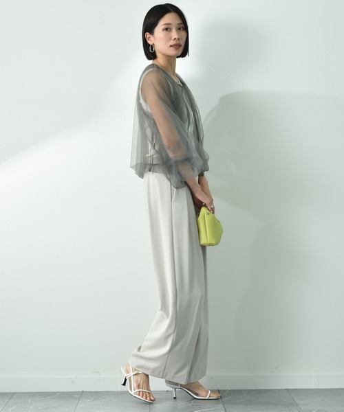 actuel（アクチュエル）の「【ａｃｔｕｅｌ】チュールＺＩＰブルゾン（ブルゾン・レディース・グレー/ブラック・FREE）」の13枚目の写真