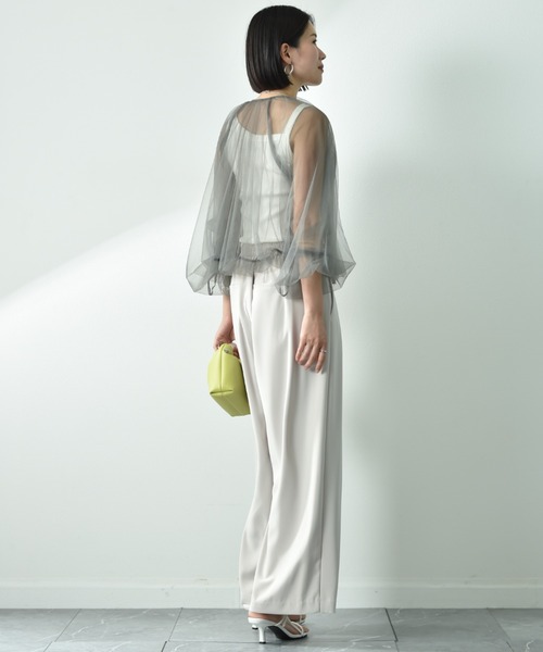 actuel（アクチュエル）の「【ａｃｔｕｅｌ】チュールＺＩＰブルゾン（ブルゾン・レディース・グレー/ブラック・FREE）」の12枚目の写真