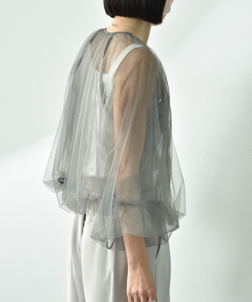 actuel（アクチュエル）の「【ａｃｔｕｅｌ】チュールＺＩＰブルゾン（ブルゾン・レディース・グレー/ブラック・FREE）」の18枚目の写真