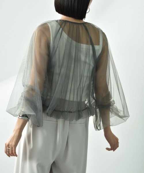 actuel（アクチュエル）の「【ａｃｔｕｅｌ】チュールＺＩＰブルゾン（ブルゾン・レディース・グレー/ブラック・FREE）」の17枚目の写真