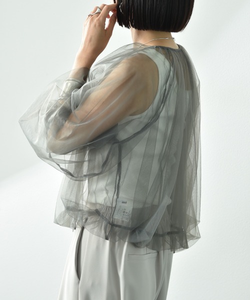 actuel（アクチュエル）の「【ａｃｔｕｅｌ】チュールＺＩＰブルゾン（ブルゾン・レディース・グレー/ブラック・FREE）」の16枚目の写真