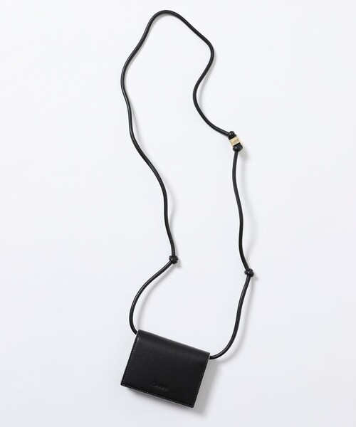 GANNI（ガニー）の「GANNI/ガニー GANNI BOU WALLET ON STRAP / A5396 / ショルダーストラップ ミニウォレット（財布・レディース・ブラック・ONE SIZE）」の9枚目の写真