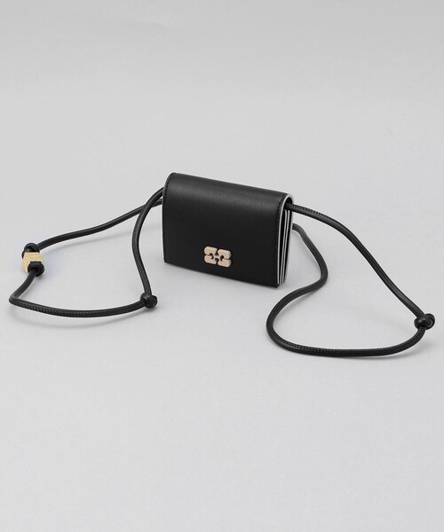 GANNI（ガニー）の「GANNI/ガニー GANNI BOU WALLET ON STRAP / A5396 / ショルダーストラップ ミニウォレット（財布・レディース・ブラック・ONE SIZE）」の11枚目の写真