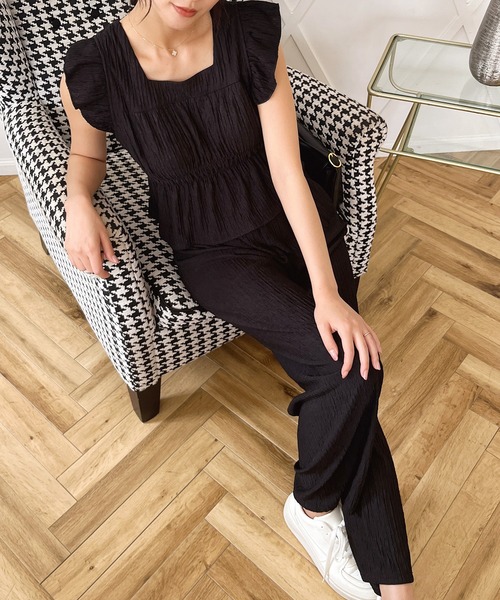 MIIA(ミーア)の「バックリボンフリルトップス×パンツSET(セットアップ・レディース・ブラック/ピンク/ブルー・FREE)」の21枚目の写真