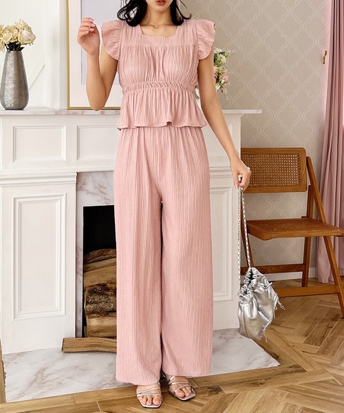 MIIA(ミーア)の「バックリボンフリルトップス×パンツSET(セットアップ・レディース・ブラック/ピンク/ブルー・FREE)」の10枚目の写真