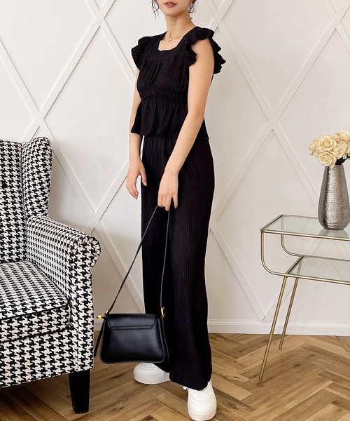 MIIA(ミーア)の「バックリボンフリルトップス×パンツSET(セットアップ・レディース・ブラック/ピンク/ブルー・FREE)」の17枚目の写真