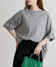 ロールアップハーフスリーブカットソーロールアップ ビッグTシャツ