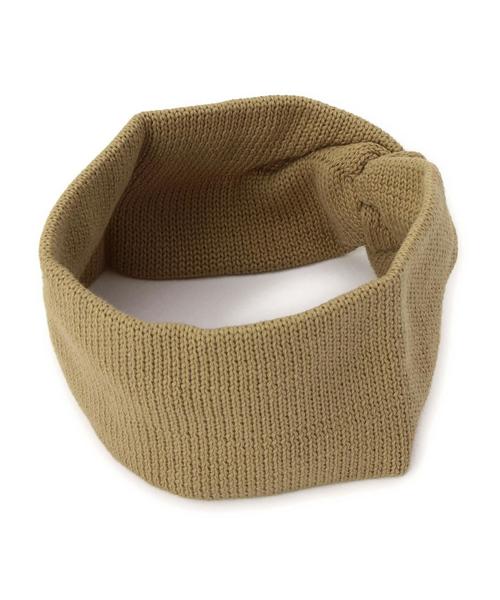 green label relaxing（グリーンレーベルリラクシング）の「CB ニットターバン（ヘアバンド・レディース・ライトグレー/ベージュ/ダークグリーン/ダークグレー/ネイビー・フリー）」の6枚目の写真