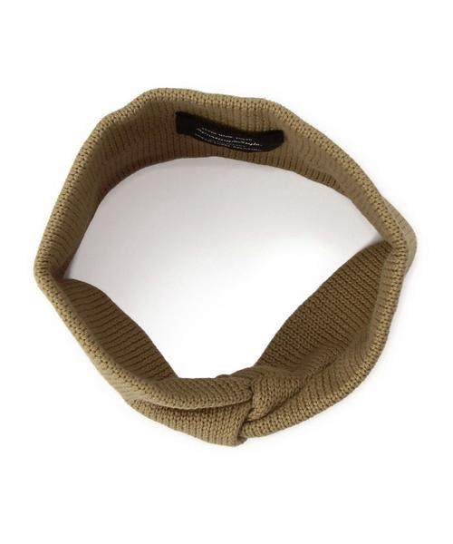 green label relaxing（グリーンレーベルリラクシング）の「CB ニットターバン（ヘアバンド・レディース・ライトグレー/ベージュ/ダークグリーン/ダークグレー/ネイビー・フリー）」の7枚目の写真