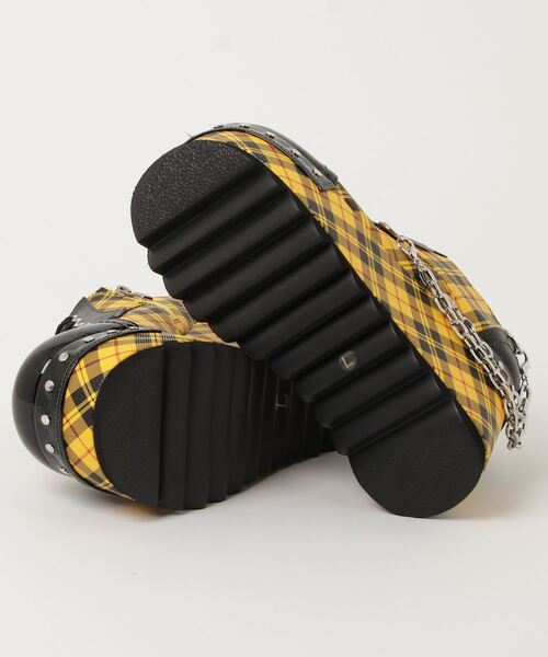 YOSUKE(ヨースケ)の「ヨースケYOSUKEウィメンズ厚底チェーン付きレースアップストレートチップシューズ 4460040(ドレスシューズ・レディース・ブラック/ブラック×パープル/ブラック×イエロー/ホワイト×ブラック・LL/L/M/S)」の5枚目の写真