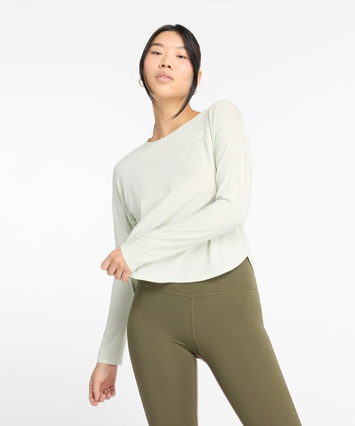 NEW BALANCE（ニューバランス）の「Seasonal パフォーマンスロングスリーブTシャツ（Tシャツ/カットソー・レディース・ブラック/ミント・X-LARGE/LARGE/MEDIUM/SMALL）」の9枚目の写真
