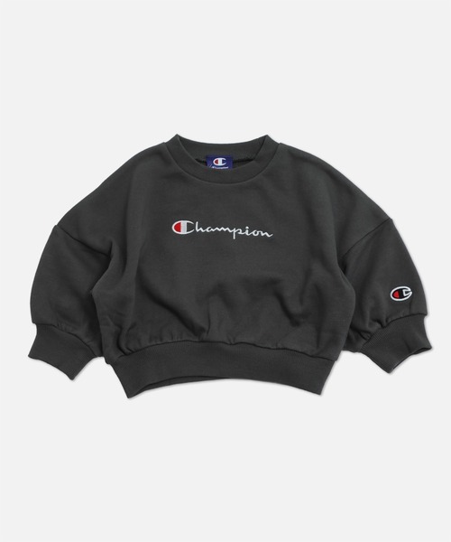 Champion（チャンピオン）の「champion / チャンピオン ロゴトレーナー（スウェット・キッズ・グリーン/レッド/チャコールグレー・80ｃｍ/90cm/100cm/110cm/120cm/130cm）」の4枚目の写真