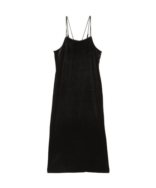 FREE'S MART（フリーズマート）の「◆2ストラップベロアキャミワンピース（ワンピース・レディース・ブラック/グレー・SMALL/MEDIUM）」の5枚目の写真