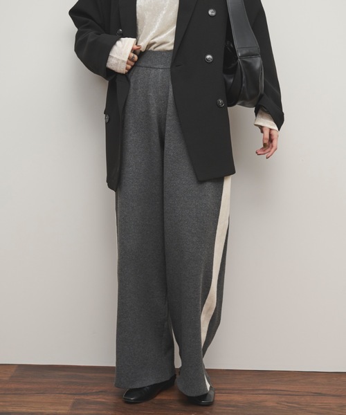 Shelly island(シェリーアイランド)の「ニットラインパンツ(その他パンツ・レディース・ベージュ/ブラック/グレー・FREE)」の5枚目の写真