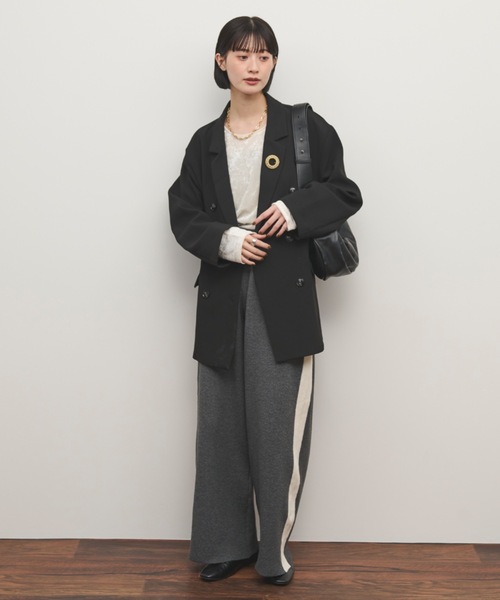 Shelly island(シェリーアイランド)の「ニットラインパンツ(その他パンツ・レディース・ベージュ/ブラック/グレー・FREE)」の9枚目の写真