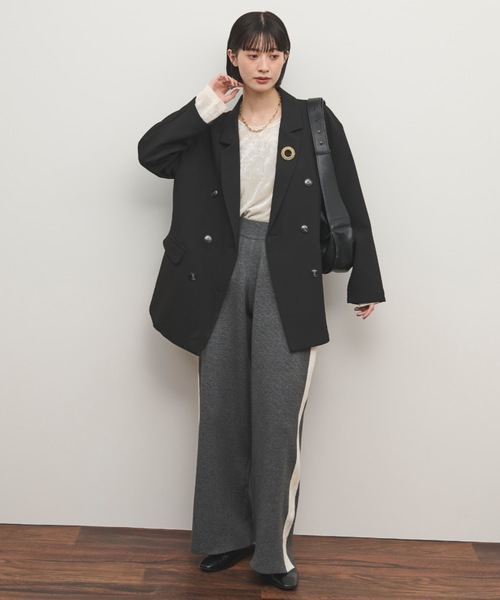 Shelly island(シェリーアイランド)の「ニットラインパンツ(その他パンツ・レディース・ベージュ/ブラック/グレー・FREE)」の10枚目の写真