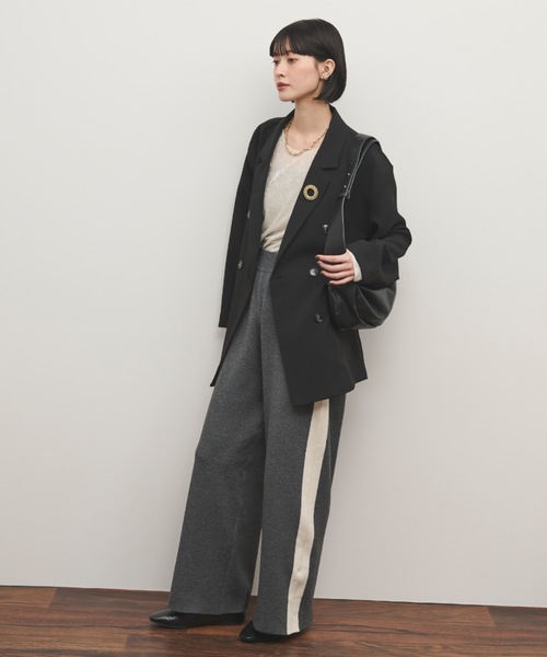 Shelly island(シェリーアイランド)の「ニットラインパンツ(その他パンツ・レディース・ベージュ/ブラック/グレー・FREE)」の13枚目の写真