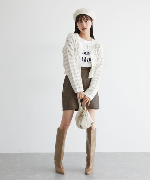 VIS(ビス)の「ベーシックウールベレー帽(ハンチング/ベレー帽・レディース・キナリ/ブラック・FREE)」の14枚目の写真