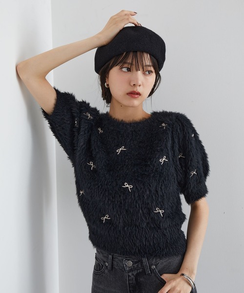 VIS(ビス)の「ベーシックウールベレー帽(ハンチング/ベレー帽・レディース・キナリ/ブラック・FREE)」の11枚目の写真