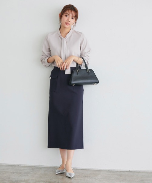 Pierrot（ピエロ）の「パールポケットIラインスカート（スカート・レディース・ブルー/ネイビー・M/L/PM）」の19枚目の写真