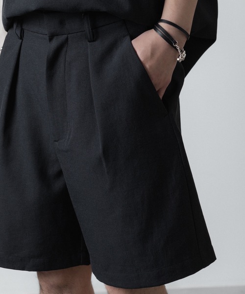 ATTACHMENT(アタッチメント)の「PE/CO/LI ツイル 1タックショーツ / PE/CO/LI TWILL 1TUCK SHORTS(スラックス・メンズ・ブラック/ベージュ/ホワイト・1/2/3/4)」の11枚目の写真