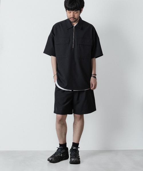 ATTACHMENT(アタッチメント)の「PE/CO/LI ツイル 1タックショーツ / PE/CO/LI TWILL 1TUCK SHORTS(スラックス・メンズ・ブラック/ベージュ/ホワイト・1/2/3/4)」の13枚目の写真