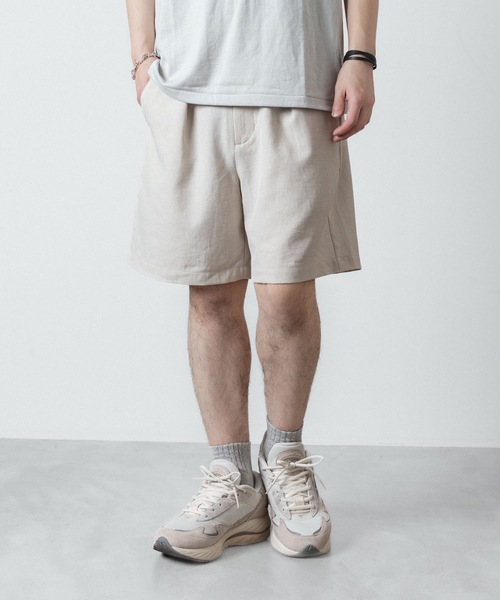 ATTACHMENT(アタッチメント)の「PE/CO/LI ツイル 1タックショーツ / PE/CO/LI TWILL 1TUCK SHORTS(スラックス・メンズ・ブラック/ベージュ/ホワイト・1/2/3/4)」の15枚目の写真