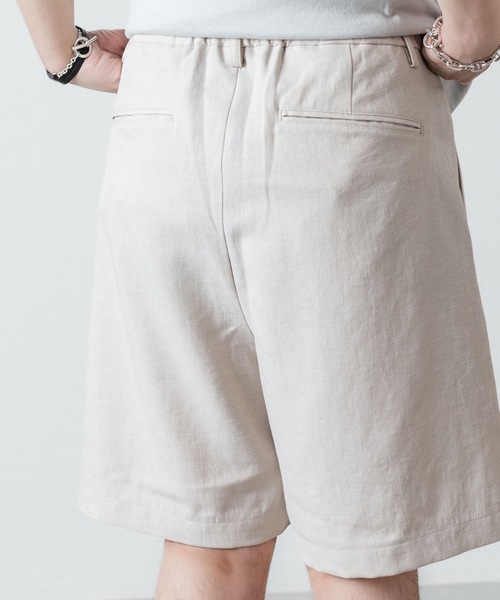 ATTACHMENT(アタッチメント)の「PE/CO/LI ツイル 1タックショーツ / PE/CO/LI TWILL 1TUCK SHORTS(スラックス・メンズ・ブラック/ベージュ/ホワイト・1/2/3/4)」の22枚目の写真