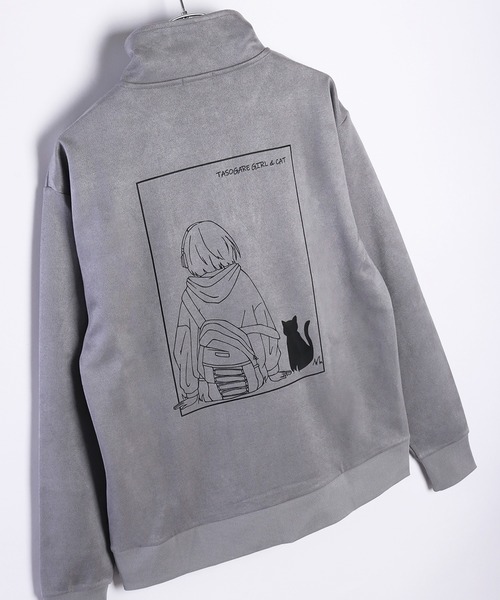 WESTSEA(ウエストシー)の「フェイクスエード TASOGARE GIRL & CAT 長袖 ハーフジッププルオーバー(スウェット・メンズ・チャコール/オフホワイト/グレー・M/L)」の20枚目の写真