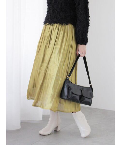 Te chichi TERRASSE（テチチテラス）の「【丈が選べる】オーロラギャザースカート（スカート・レディース・モカ/ベージュ/カーキ/ブラック・ﾌﾘｰ(L)/ﾌﾘｰ(M)）」の4枚目の写真