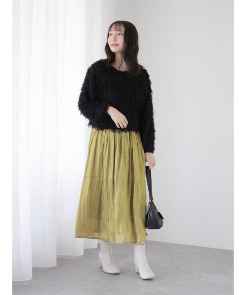 Te chichi TERRASSE（テチチテラス）の「【丈が選べる】オーロラギャザースカート（スカート・レディース・モカ/ベージュ/カーキ/ブラック・ﾌﾘｰ(L)/ﾌﾘｰ(M)）」の20枚目の写真