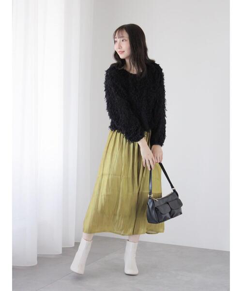 Te chichi TERRASSE（テチチテラス）の「【丈が選べる】オーロラギャザースカート（スカート・レディース・モカ/ベージュ/カーキ/ブラック・ﾌﾘｰ(L)/ﾌﾘｰ(M)）」の21枚目の写真