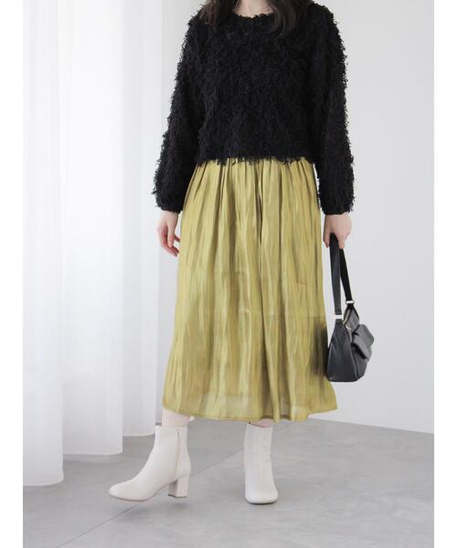 Te chichi TERRASSE（テチチテラス）の「【丈が選べる】オーロラギャザースカート（スカート・レディース・モカ/ベージュ/カーキ/ブラック・ﾌﾘｰ(L)/ﾌﾘｰ(M)）」の22枚目の写真