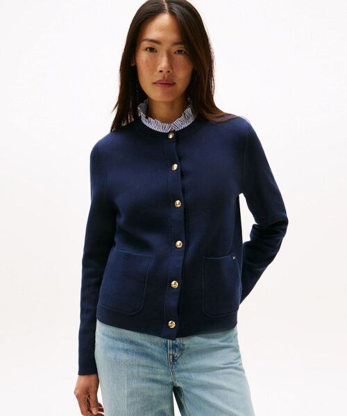 TOMMY HILFIGER（トミーヒルフィガー）の「リバーシブルカーディガン（カーディガン/ボレロ・レディース・レッド/ネイビー/レッド系その他3/マルチ/スカイブルー・XX-SMALL/X-SMALL/SMALL）」の18枚目の写真