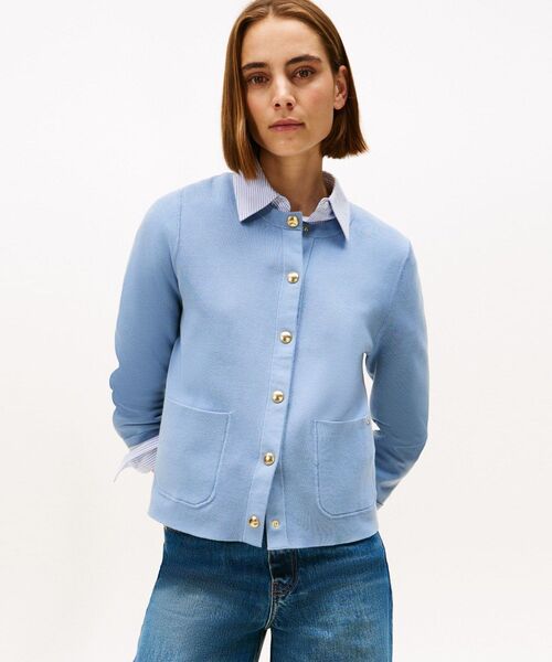 TOMMY HILFIGER(トミーヒルフィガー)の「リバーシブルカーディガン(カーディガン/ボレロ・レディース・レッド/ネイビー/レッド系その他3/マルチ/スカイブルー/ブラック/レンガ・XX-SMALL/X-SMALL/SMALL)」の9枚目の写真