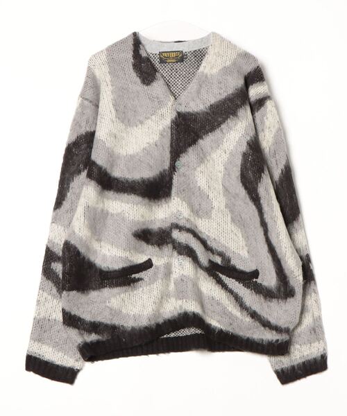 ONE DAY KMC (ワンデイケーエムシー)の「HOUSTON / MOHAIR TOUCH CARDIGAN (MARBLE)マーブル柄 モヘアタッチ 起毛 ニット カーディガン / 22248(カーディガン/ボレロ・レディース・サックスブルー/オリーブ/ブラック・XX-LARGE)」の8枚目の写真
