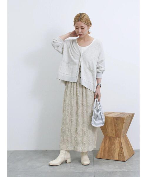 Samansa Mos2 blue（サマンサモスモスブルー）の「マルチスタイルVネックカーディガン（カーディガン/ボレロ・レディース・オフホワイト/ブルー/トップグレー/ダークオレンジ/ブラック/モカ/グリーン・M/L）」の13枚目の写真