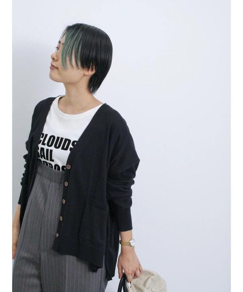 Samansa Mos2 blue（サマンサモスモスブルー）の「マルチスタイルVネックカーディガン（カーディガン/ボレロ・レディース・オフホワイト/ブルー/トップグレー/ダークオレンジ/ブラック/モカ/グリーン・M/L）」の15枚目の写真