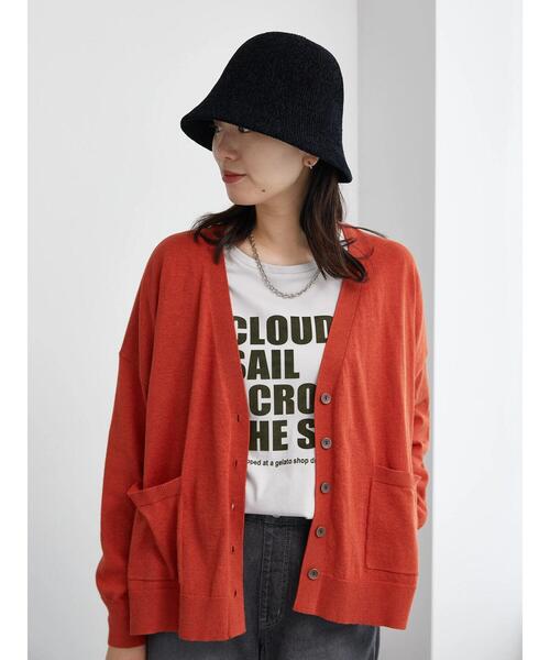 Samansa Mos2 blue（サマンサモスモスブルー）の「マルチスタイルVネックカーディガン（カーディガン/ボレロ・レディース・オフホワイト/ブルー/トップグレー/ダークオレンジ/ブラック/モカ/グリーン・M/L）」の19枚目の写真