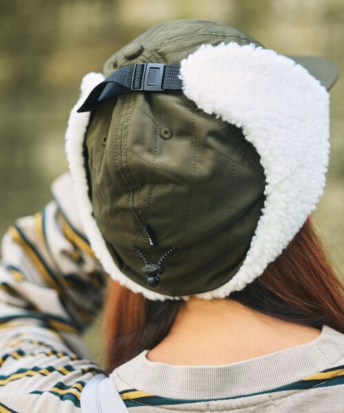 POLeR（ポーラー）の「POLeR × FREAK'S STORE/ポーラー × フリークスストア 別注 PUTTED FLAP CAP パデット フラップキャップ（キャップ・メンズ・ブラック/オリーブ・ONE SIZE）」の18枚目の写真