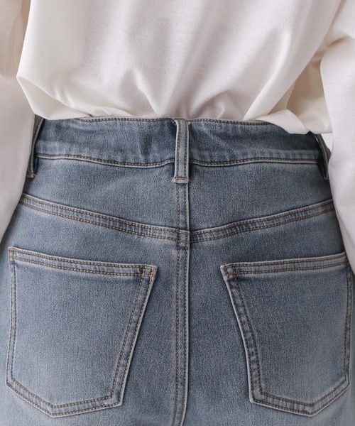 【裏起毛】デニムキモウセミフレアパンツ（デニムパンツ）｜repipi armario（レピピ アルマリオ）