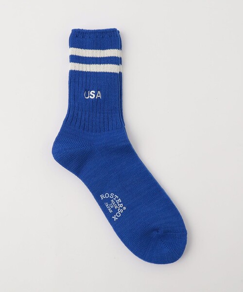 ROSTER SOX(ロスターソックス)の「<ROSTER SOX>LA 84 ライン ソックス(ソックス/靴下・メンズ・ロイヤルブルー/ネイビー/ワインレッド・FREE)」の2枚目の写真