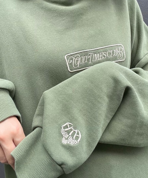 HTH(エイチティーエイチ)の「USA cotton good times club hoodie(パーカー・レディース・ブルー/パープル/アイボリー/グリーン・フリー)」の10枚目の写真