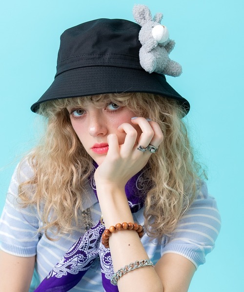 ankoROCK(アンコロック)の「TEDDY ankoROCK バケットハット(ハット・メンズ・ブラック系1/ブラック系2・ONESIZE)」の2枚目の写真