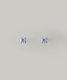【汗や水に強い】〈ステンレス〉CZ1粒スタッドピアス