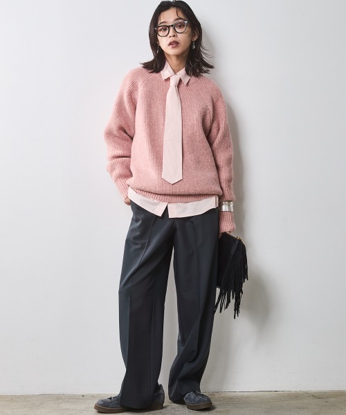 CHIC STYLE（シックスタイル）の「カラーストレートパンツ ＜大きいサイズ有＞シックスタイル　（スラックス・レディース・チャコールグレー/ブルー/レッド・3L/LL/L/M/5L/4L）」の15枚目の写真