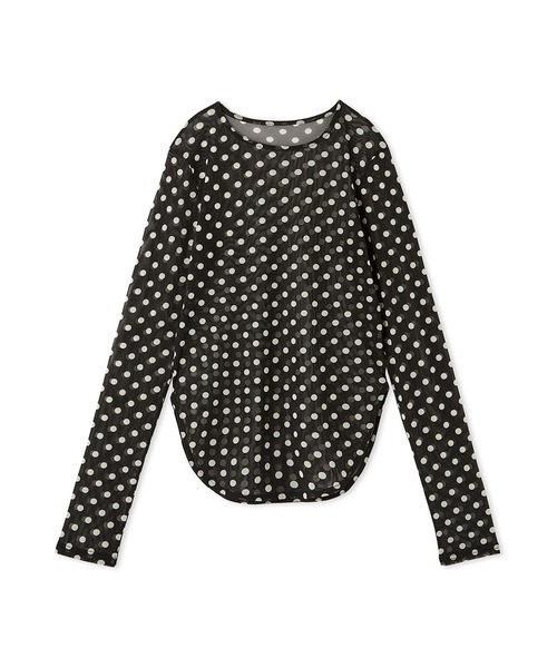 FURFUR（ファーファー）の「シアープルオーバー（Tシャツ/カットソー・レディース・アイボリー/ブラック/サックスブルー/ベージュ/ドット・FREE）」の5枚目の写真