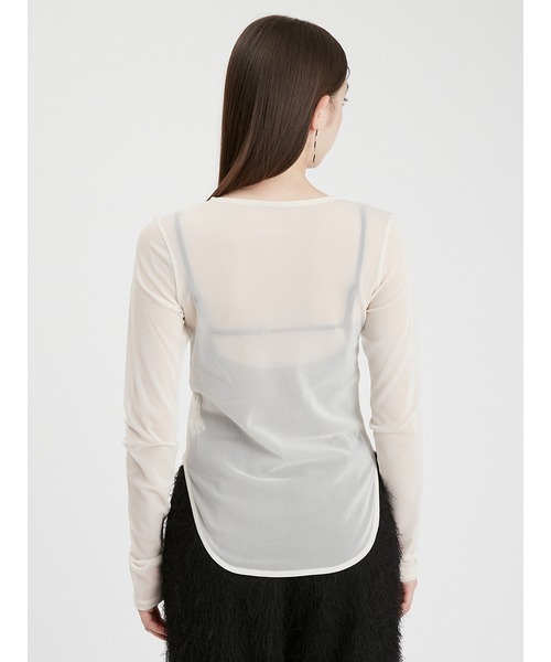 FURFUR（ファーファー）の「シアープルオーバー（Tシャツ/カットソー・レディース・アイボリー/ブラック/サックスブルー/ベージュ/ドット・FREE）」の18枚目の写真