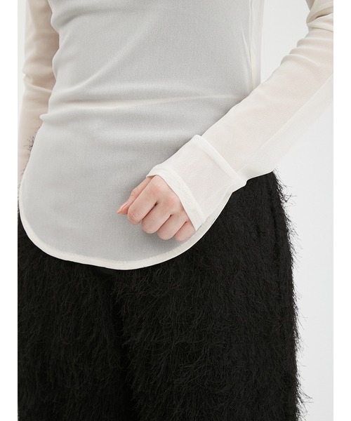 FURFUR（ファーファー）の「シアープルオーバー（Tシャツ/カットソー・レディース・アイボリー/ブラック/サックスブルー/ベージュ/ドット・FREE）」の22枚目の写真