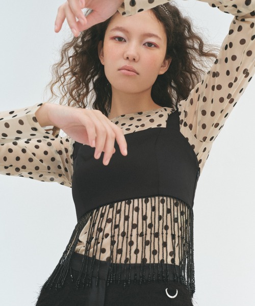 FURFUR（ファーファー）の「シアープルオーバー（Tシャツ/カットソー・レディース・アイボリー/ブラック/サックスブルー/ベージュ/ドット・FREE）」の16枚目の写真